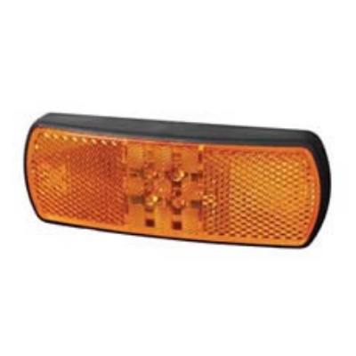 Durite 0-171-10 Amber LED Side Marker Lamp with Reflex Reflector and Superseal Plug - 12/24V PN: 0-171-10
